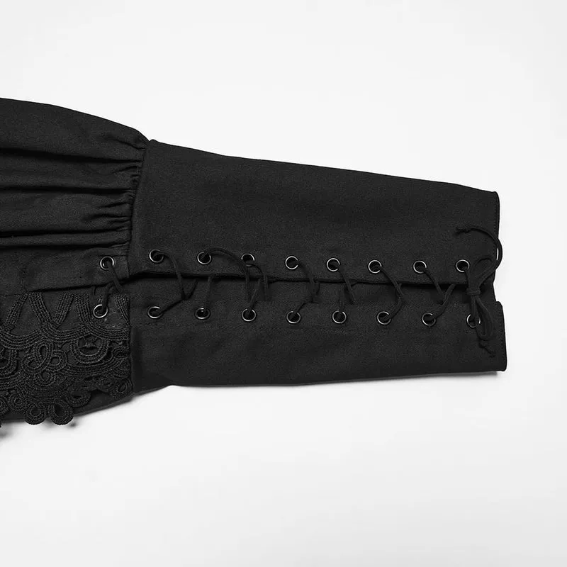 Gothic-Herrenhose mit Schnürung und Bündchen