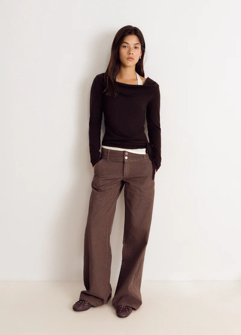 Wide-waist trousers