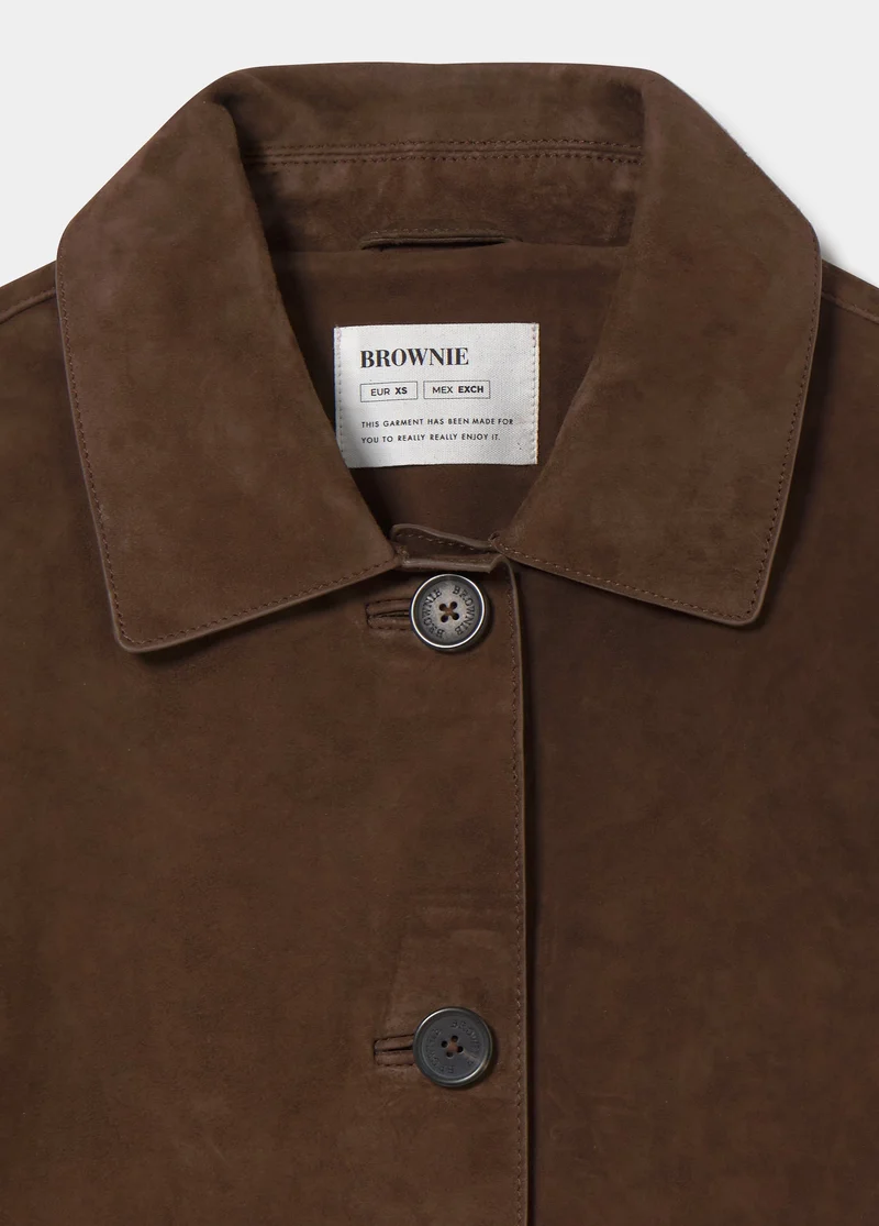 Suede leather jacket
