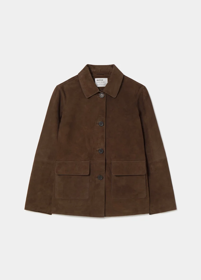 Suede leather jacket