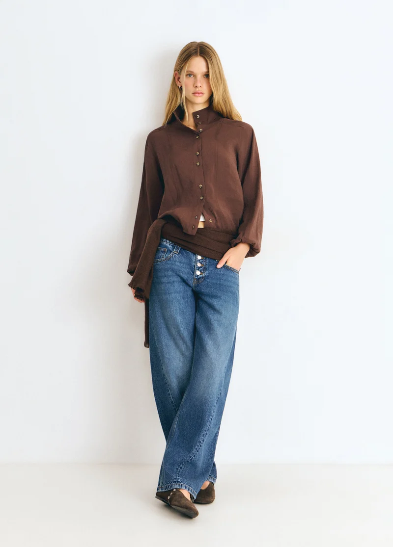 High-neck blouse