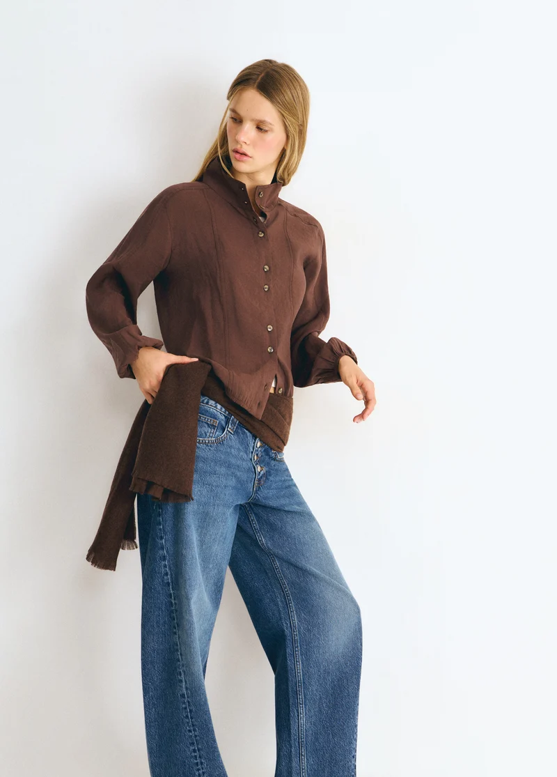 High-neck blouse