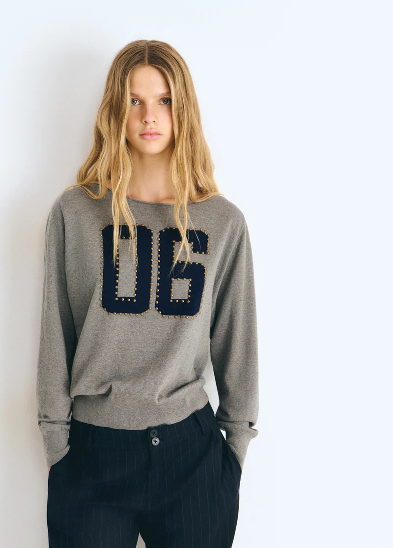 Open-neck number jersey