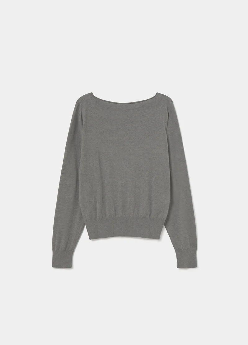 Open-neck number jersey