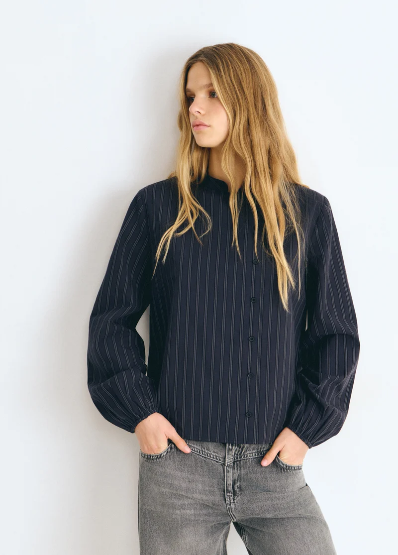 Puffy striped blouse