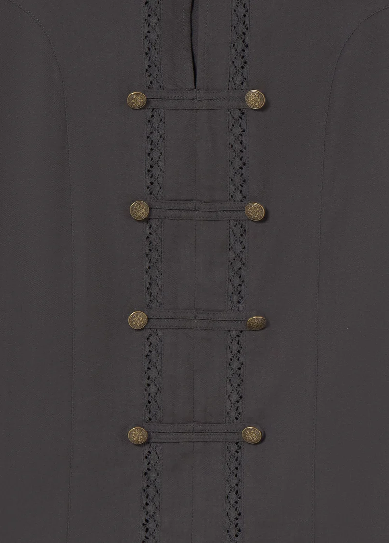 Napoleon-style button blouse