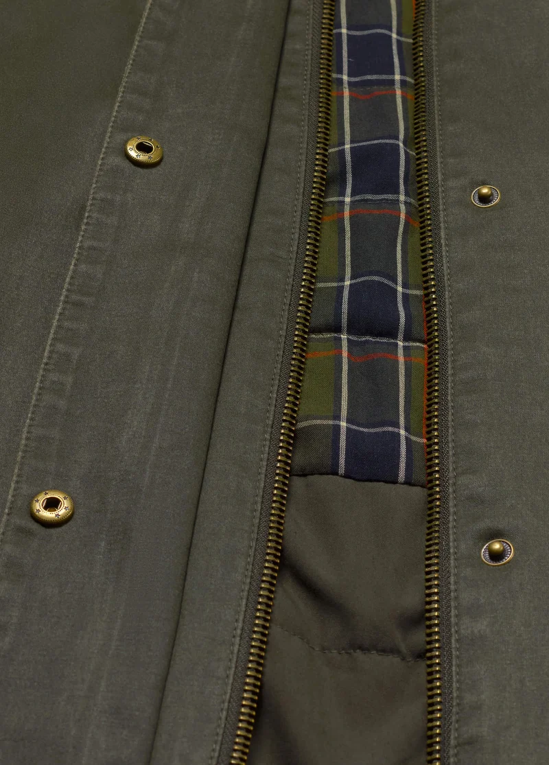 Waxed hooded jacket