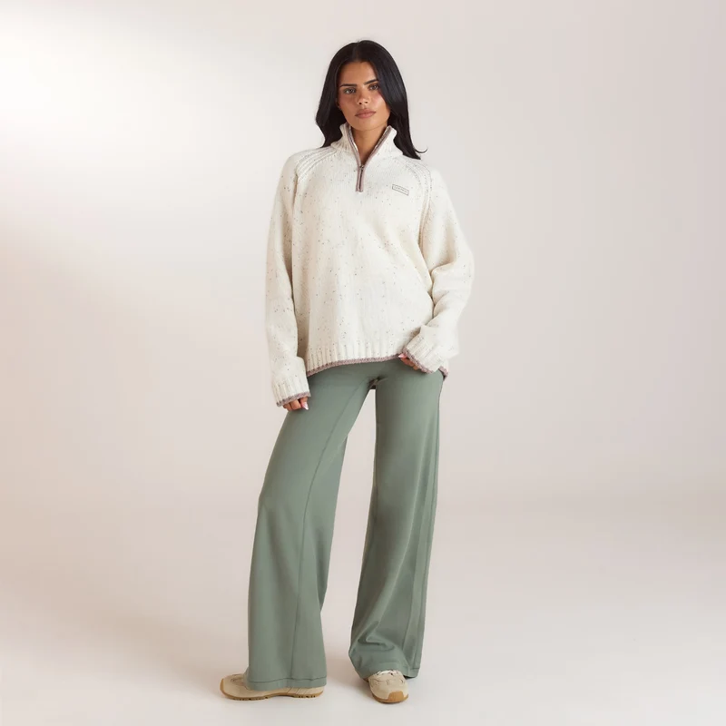 Strickpullover aus Wollmischung - Crèmefarbe
