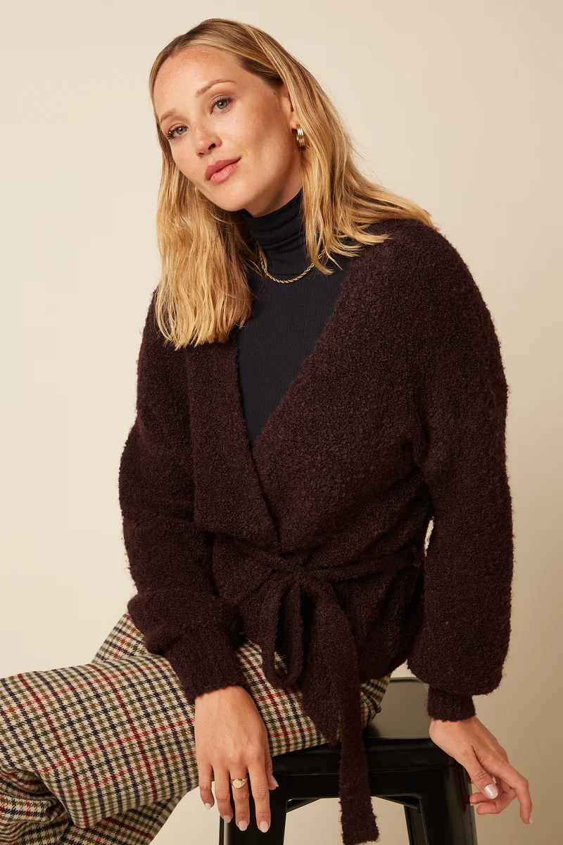 Cardi Loose Boucle Knit