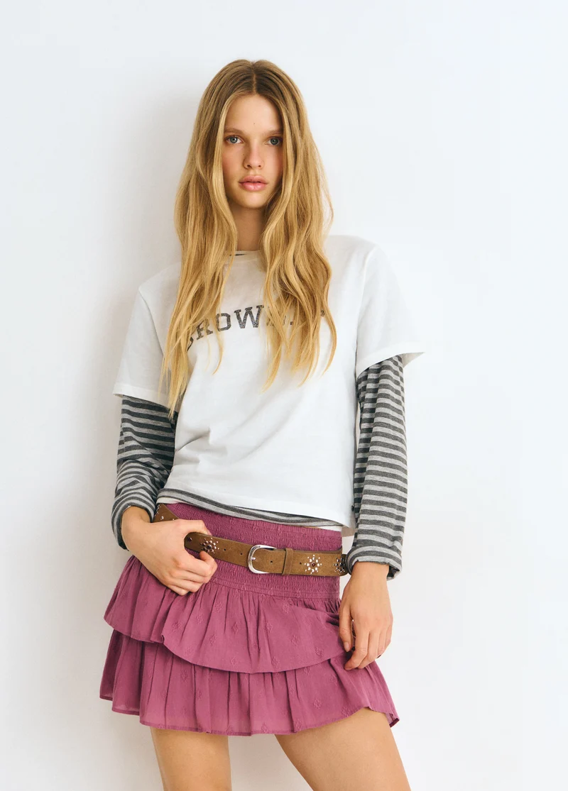 Short ruffle skirt