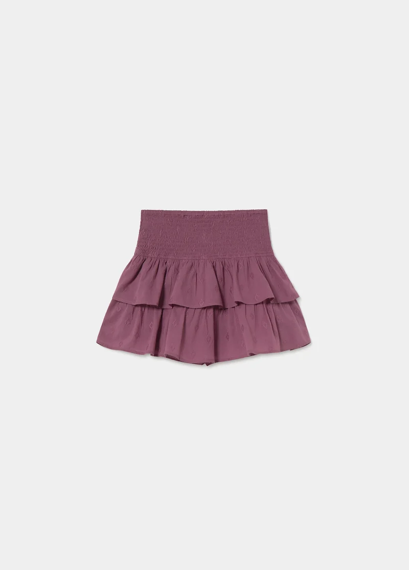 Short ruffle skirt