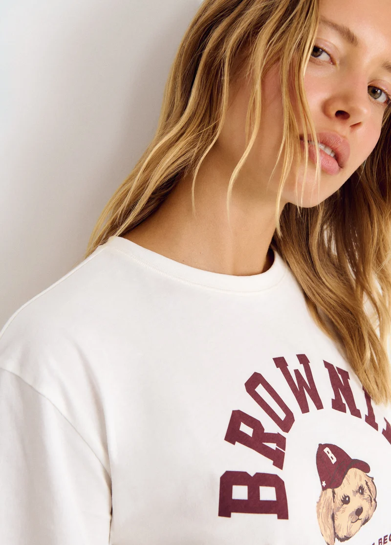 Dog-print T-shirt