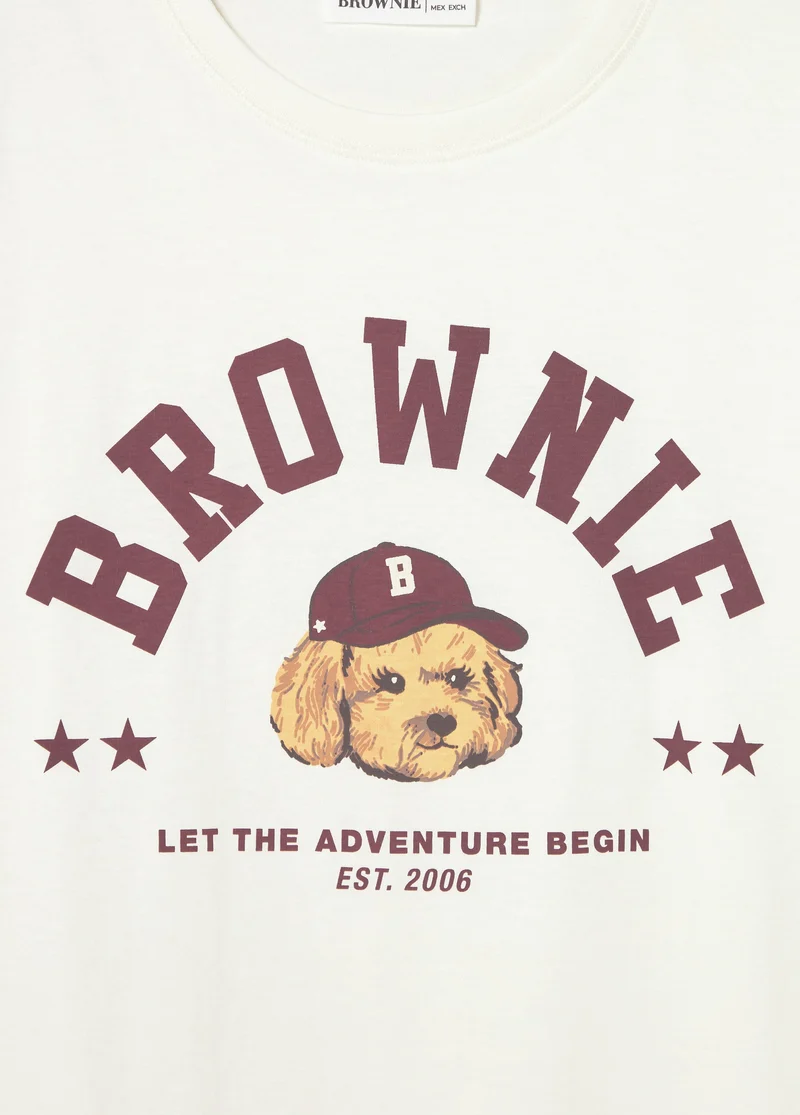 Dog-print T-shirt