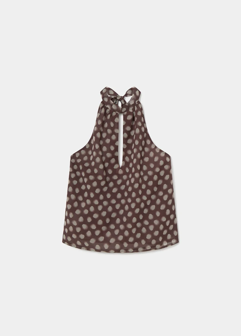 Printed halter top