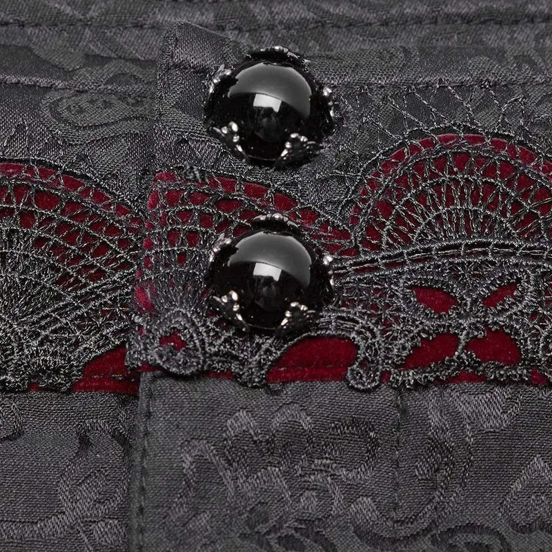 Gothic Blood Jacquard-Anzughose für Herren