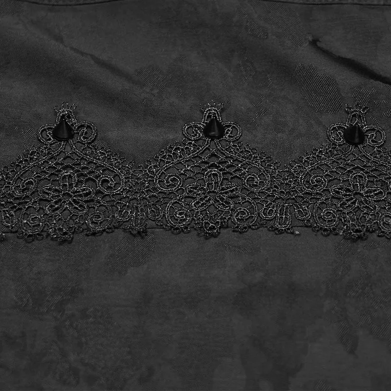 Gothic-Hemd mit Puffärmeln und Stickereien für Herren