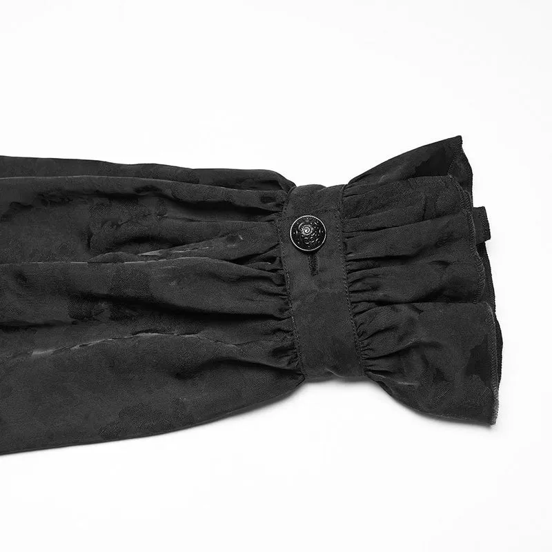 Gothic-Hemd mit Puffärmeln und Stickereien für Herren