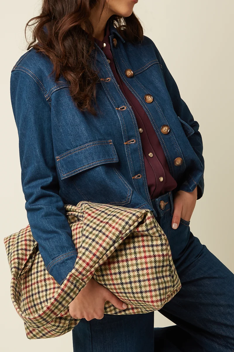 Glace Tote Bag Basso Check