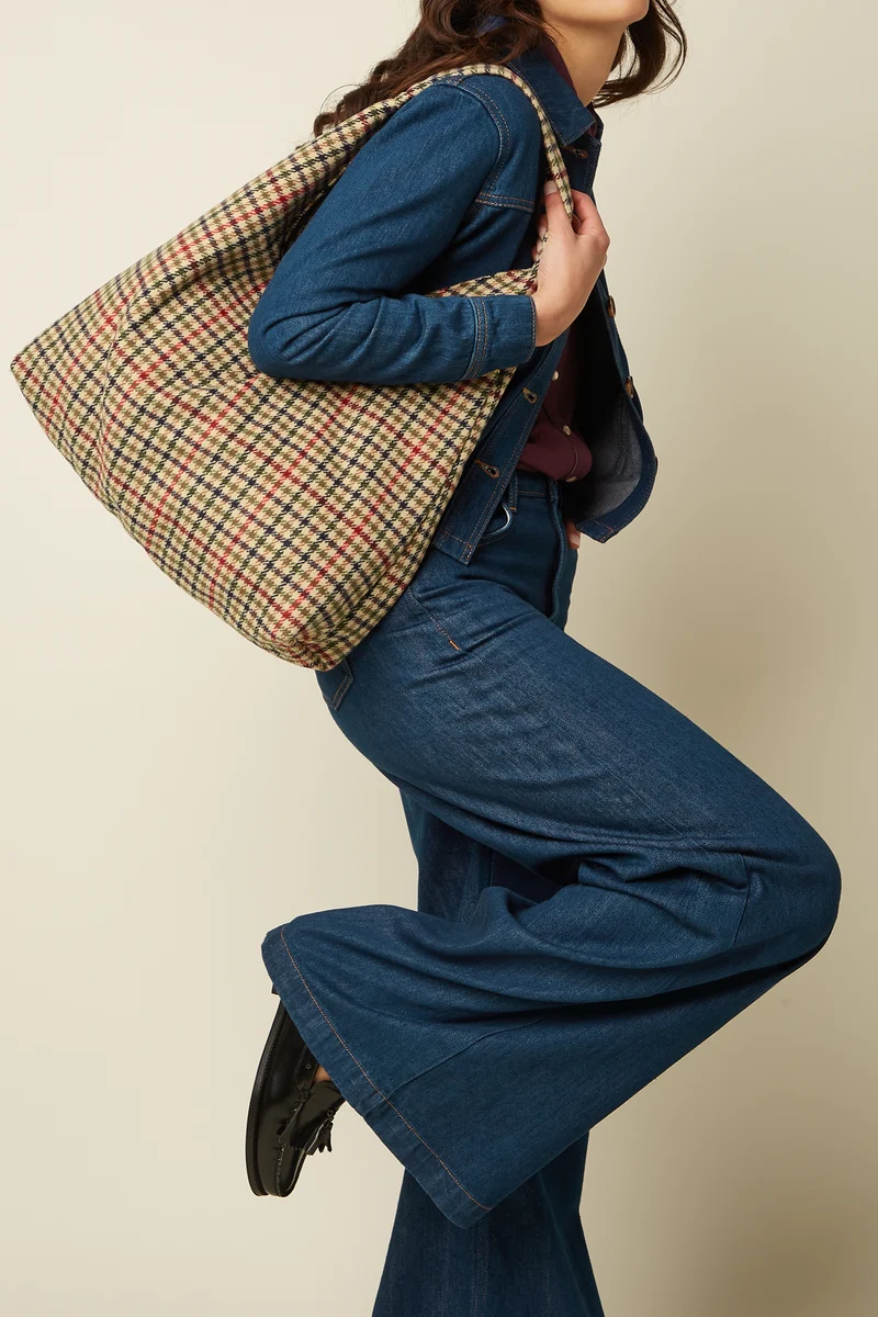 Glace Tote Bag Basso Check