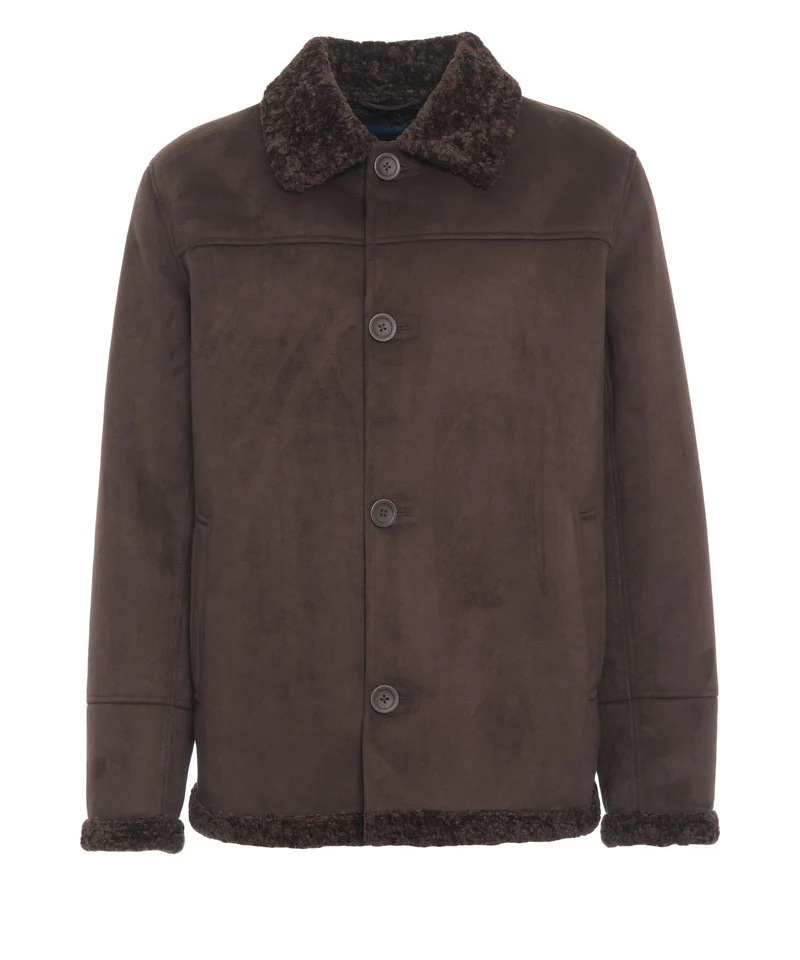 Giacca effetto suede