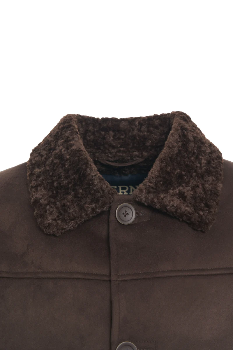 Giacca effetto suede