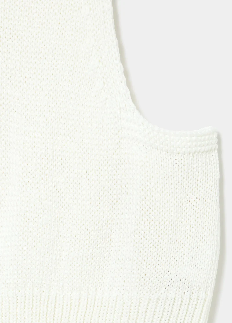 Halter top with cascade neckline