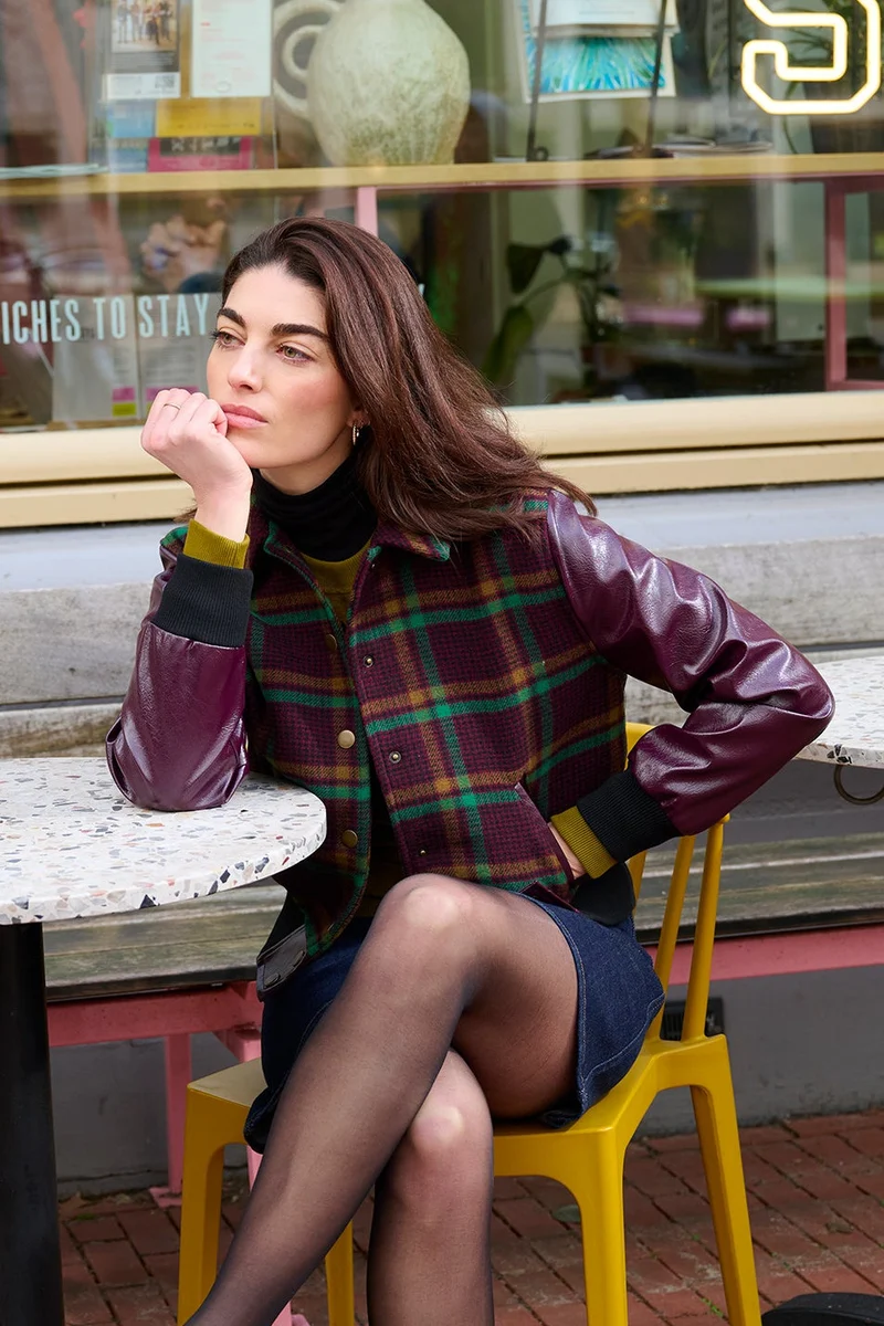 Billie Baseball Jacket Vera Check