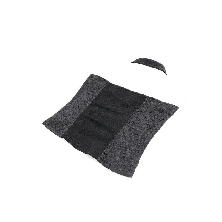Gothic-Weste für Damen mit Neckholder, Reverskragen und Reißverschluss aus Jacquard-Stoff