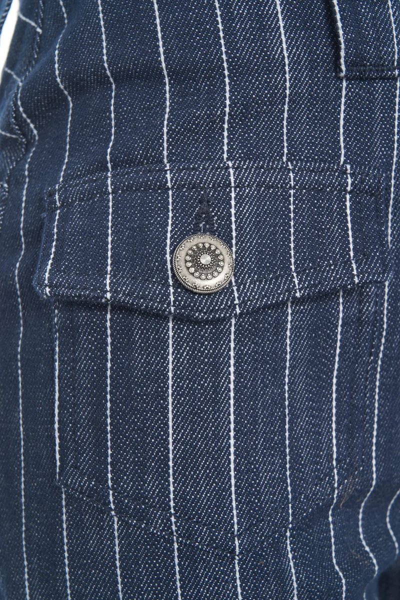 Jeans flared gessati
