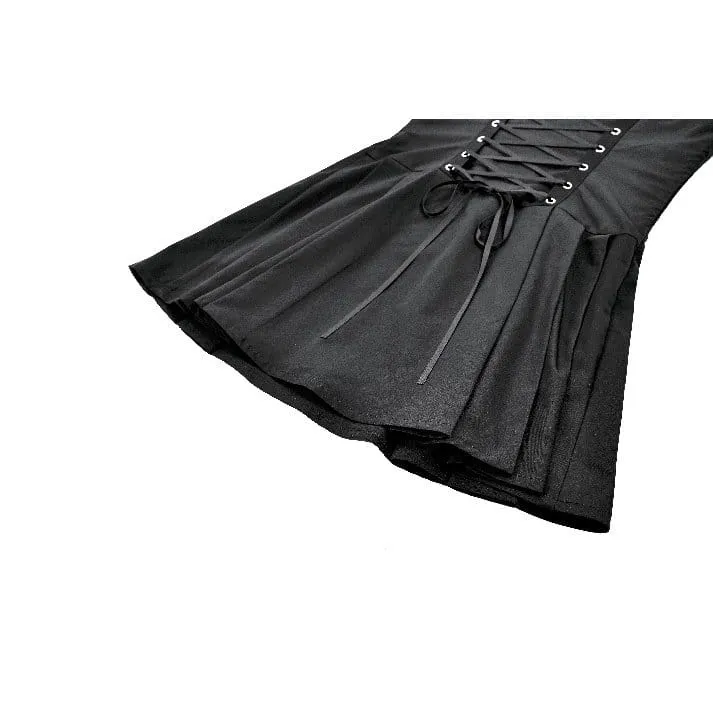 Gothic-Schnürkleid mit Schnallenriemen für Damen, Abschlusskleid