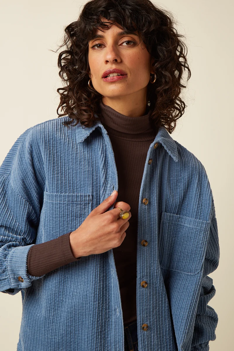 Fee Pocket Blouse Birch Cord