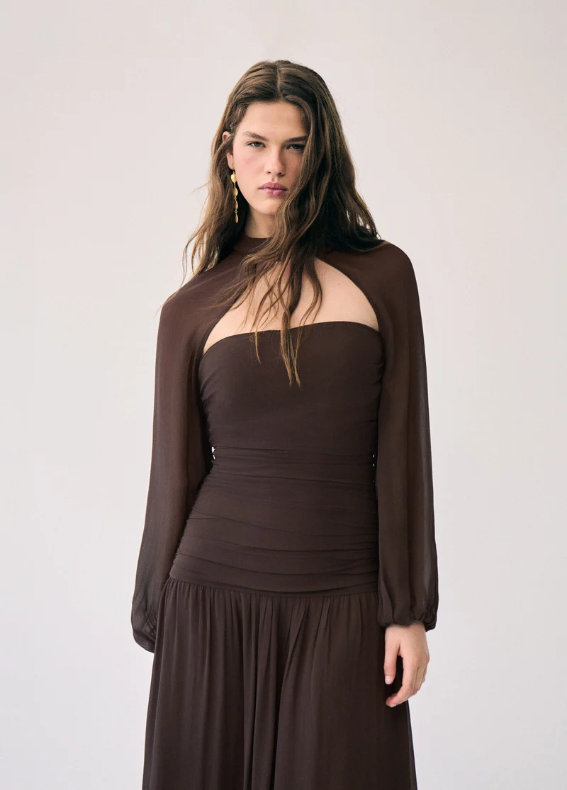 Long ruched dress