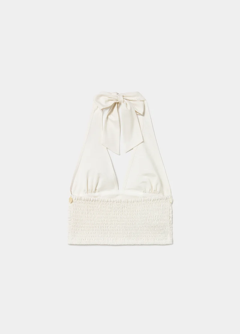 Halter top with shell detail