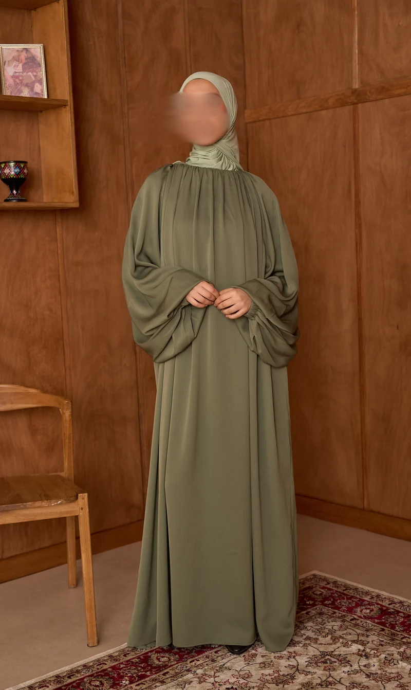Abaya Amara Ballonärmel - Zartes Grün