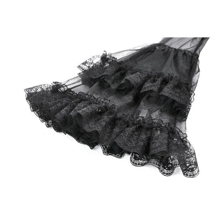 Gothic-Maxikleid für Damen, violett, mit eckigem Kragen und ausgestellten Ärmeln, Hochzeitskleid