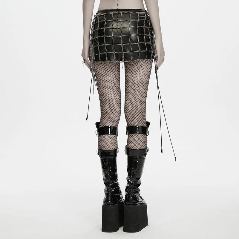 Gothic-Hüftgeschirr mit Kreuzkette für Damen