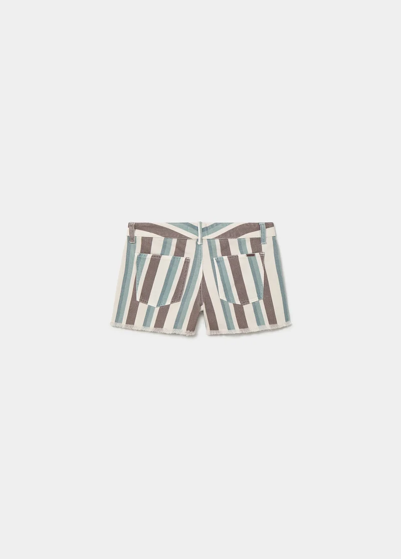 Striped printed shorts