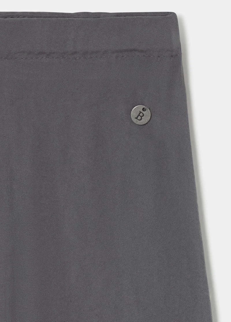 Long skirt made of cupro fabric