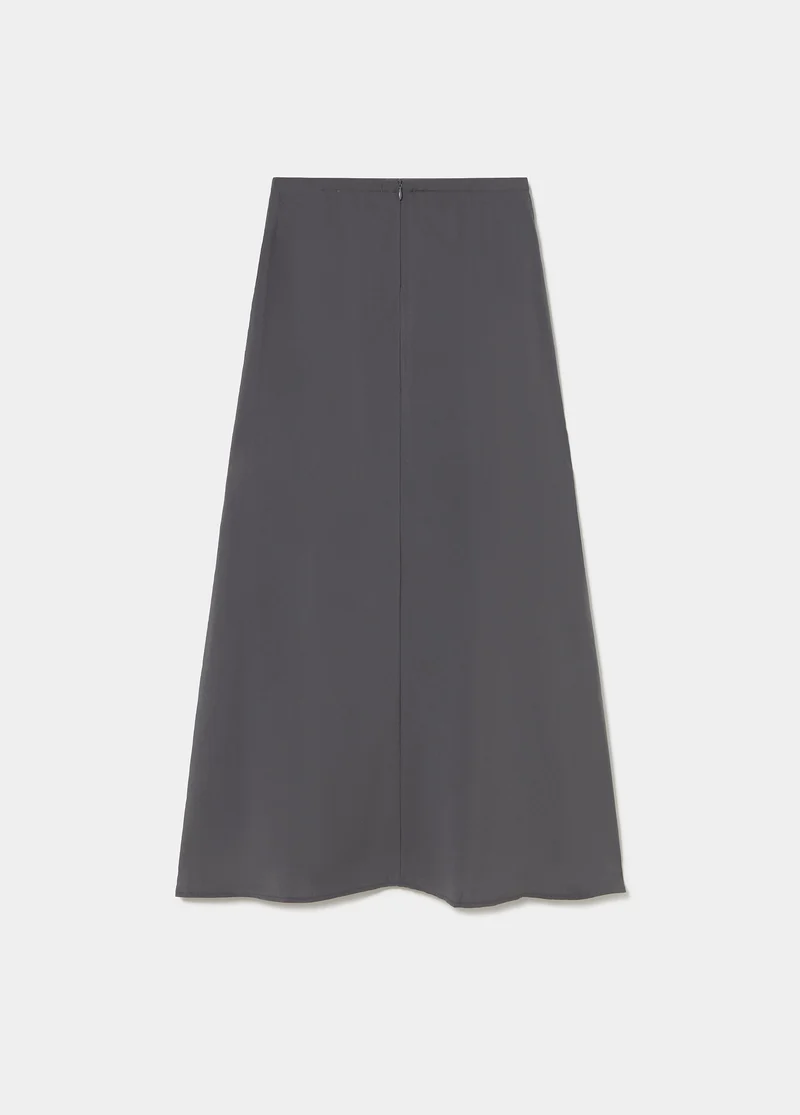 Long skirt made of cupro fabric