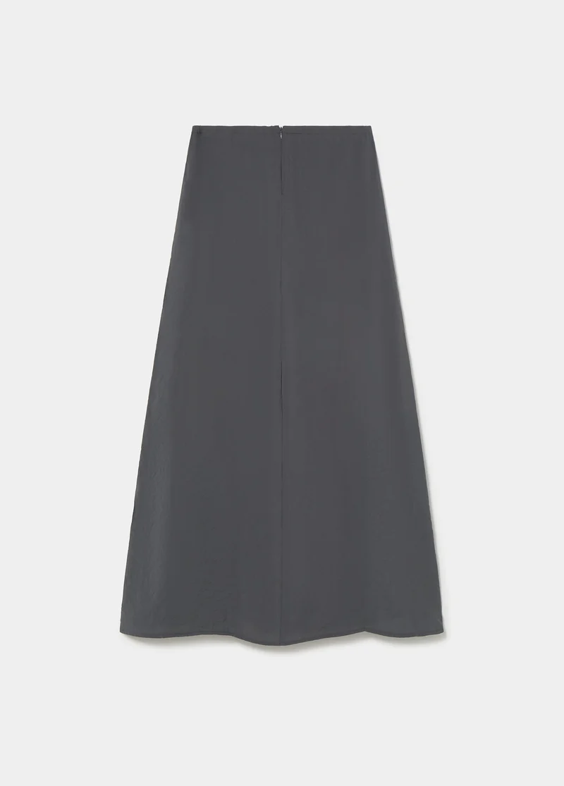 Long skirt made of cupro fabric