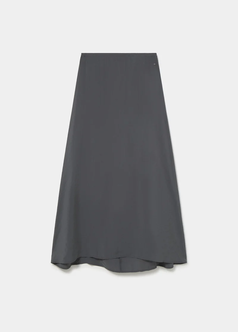 Long skirt made of cupro fabric