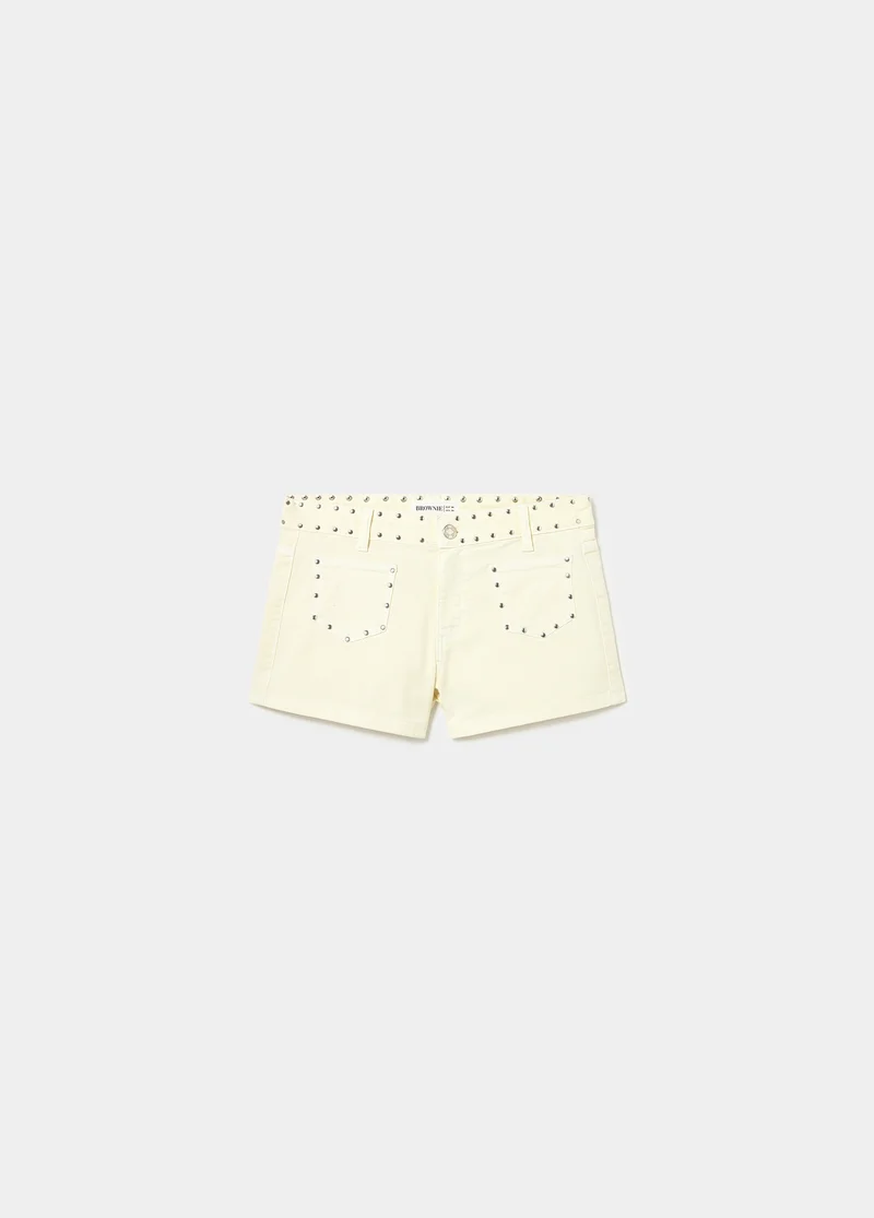 Decorative studded shorts