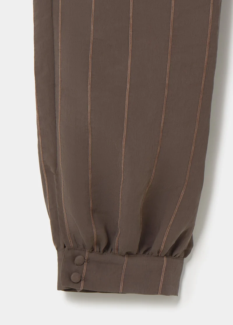 Long striped harem trousers