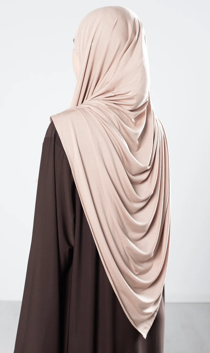 Premium-Schal aus Modal-Baumwolle – Helltaupe