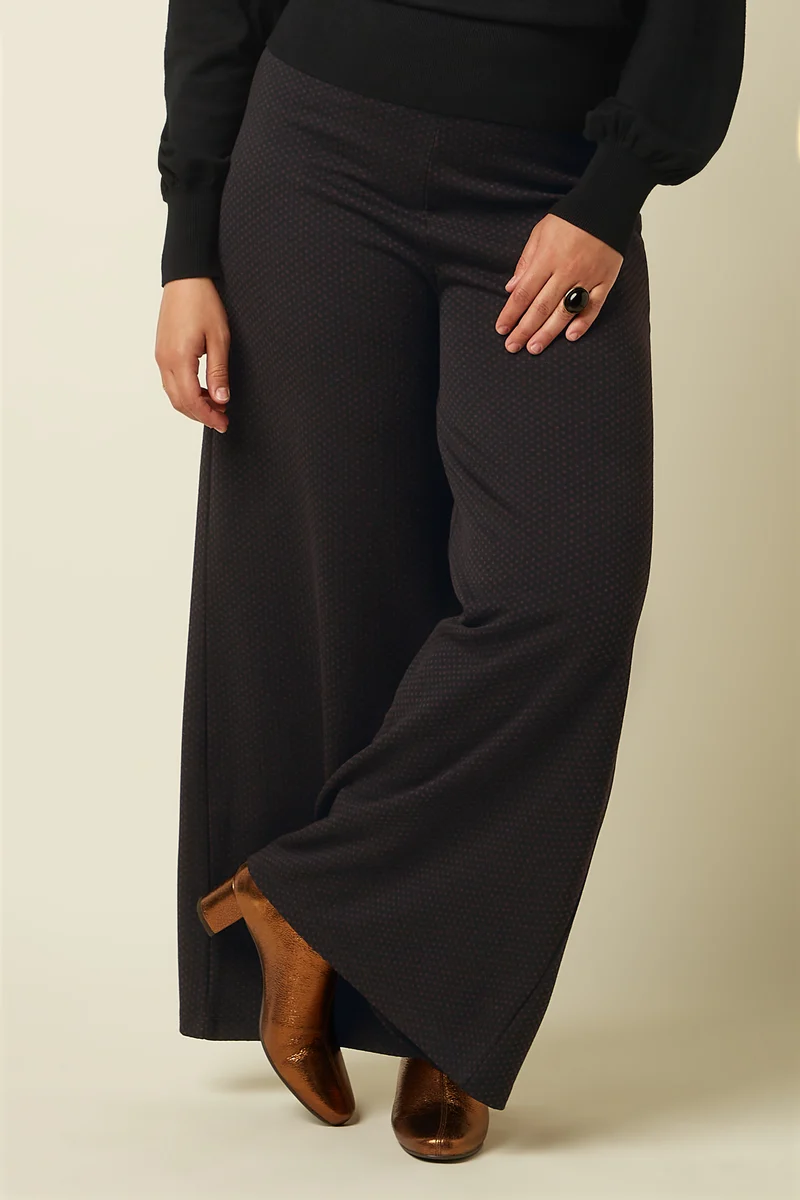 Border Palazzo Pants Mael Jacquard