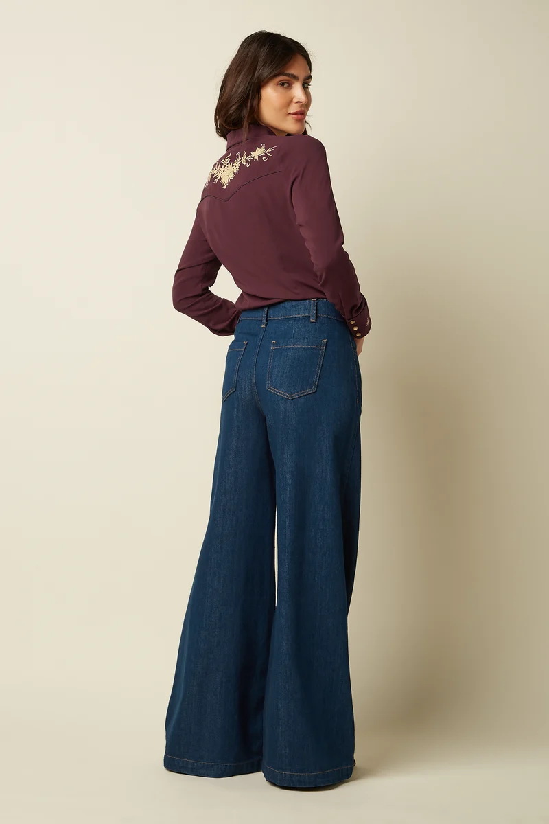 Western Blouse Rosetta Embroidery