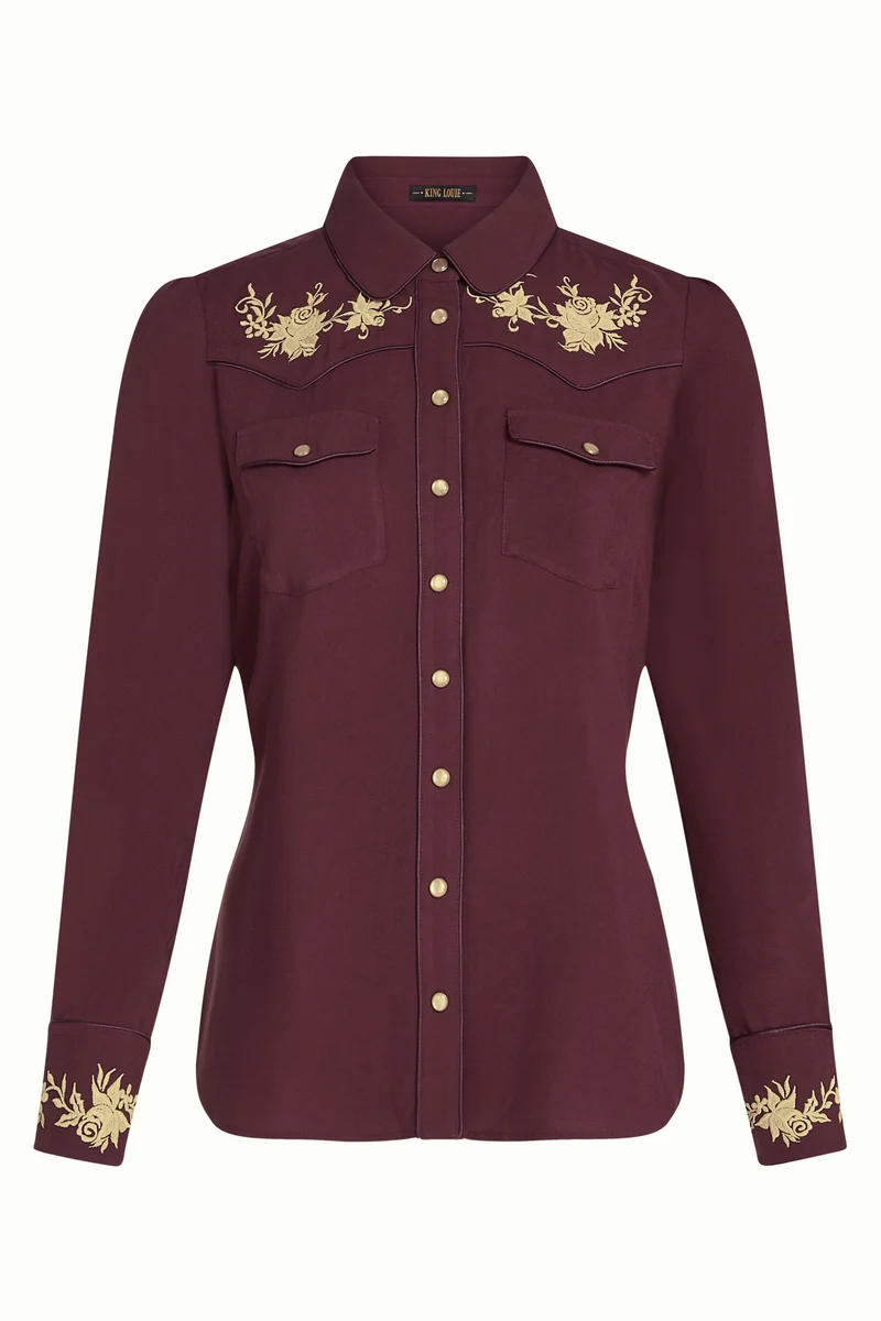 Western Blouse Rosetta Embroidery