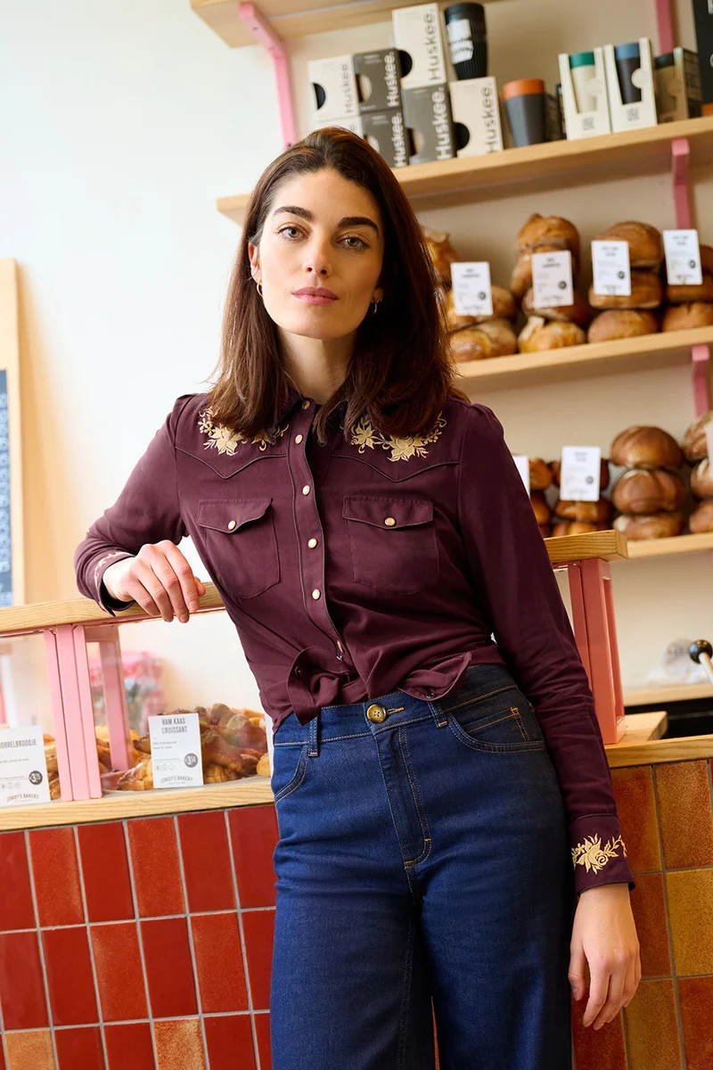 Western Blouse Rosetta Embroidery