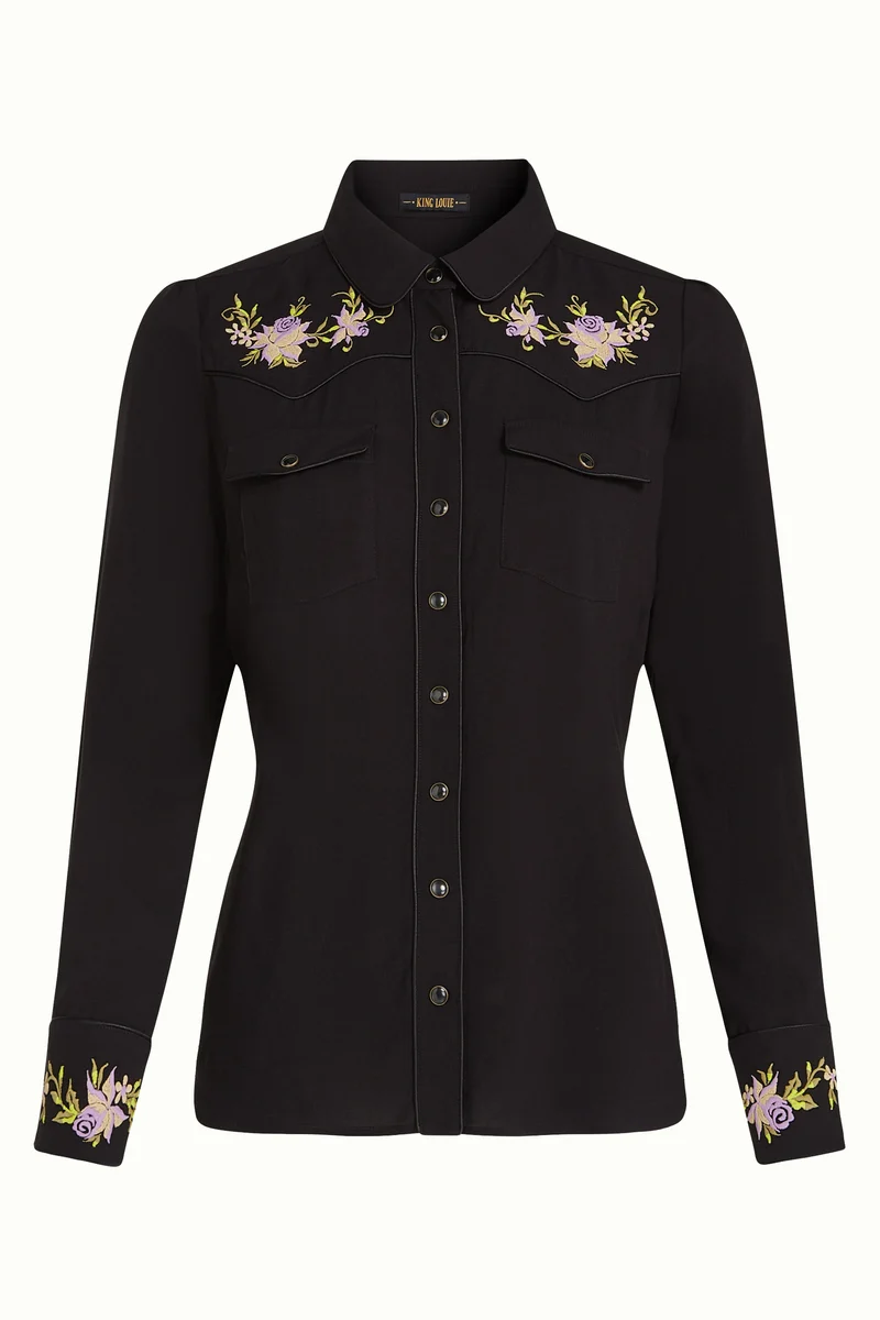 Western Blouse Rosetta Embroidery