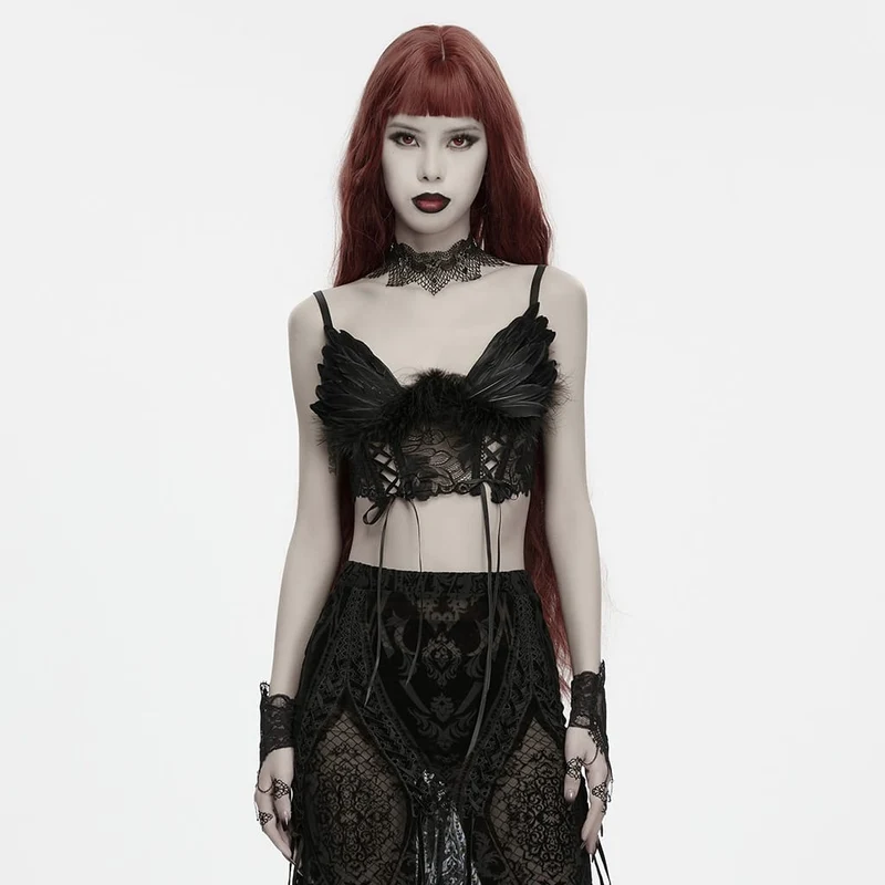 Gothic-Bustier für Damen mit Schnürung und Federnetz